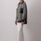 Camicia overshirt pied-de-poule con dettagli effetto pelle