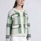 Cardigan in maglia a quadri con bottoni e tasche