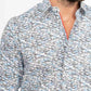 Camicia slim fit stretch con stampa auto