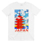 T-shirt grafica pagoda giapponese in cotone biologico