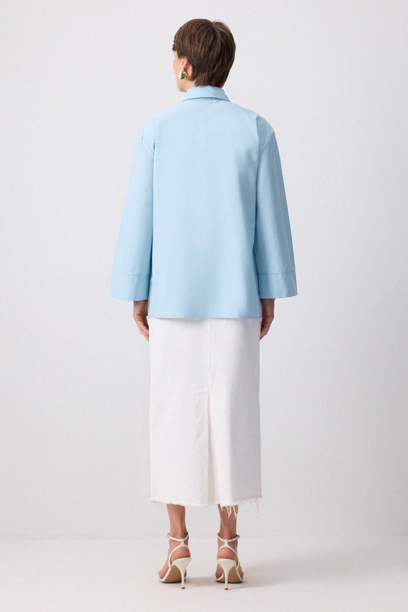 Camicia oversize con maniche a kimono