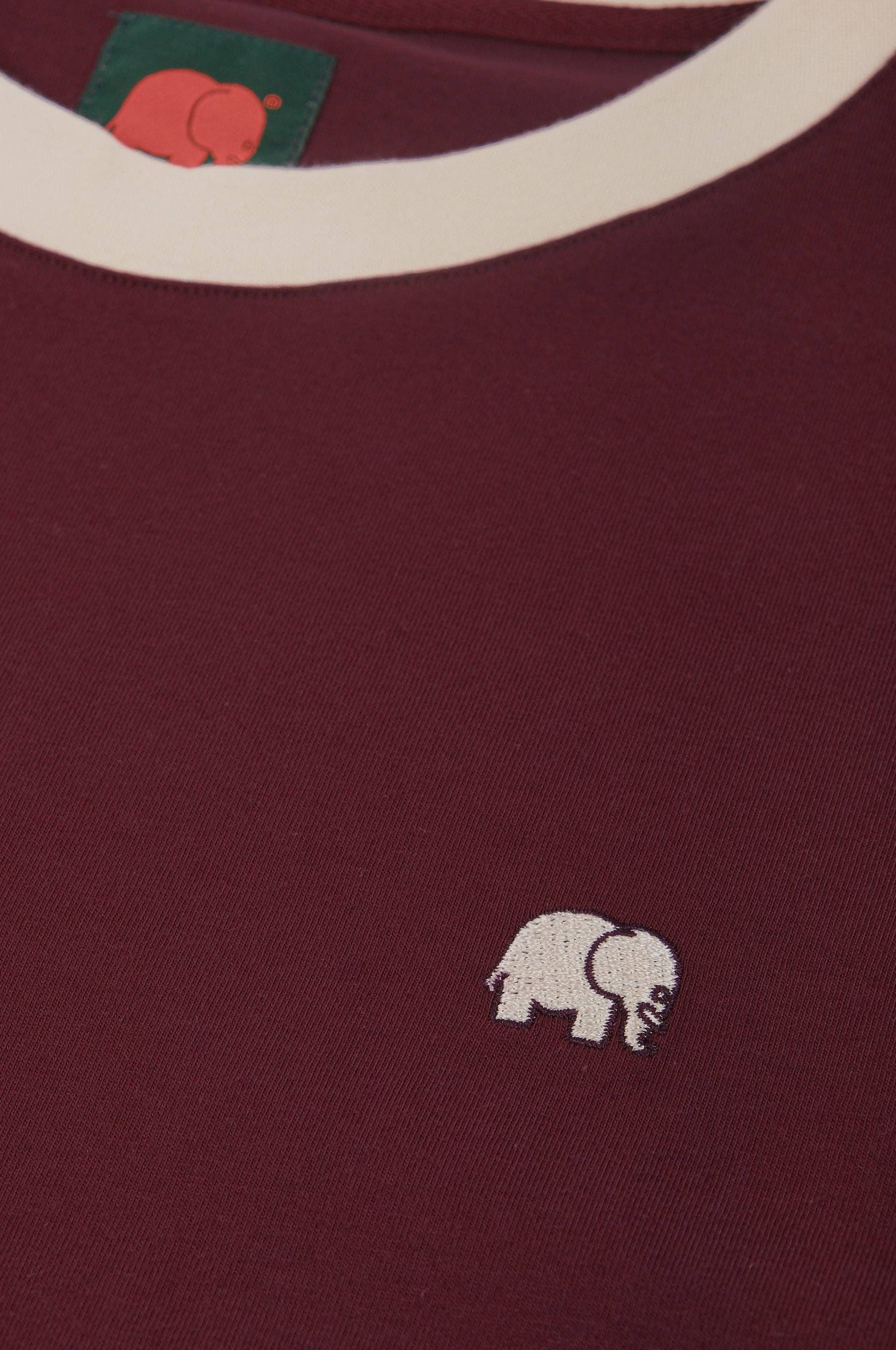 T-shirt uomo color block Nightfall Ruby in cotone organico