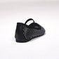 Ballerine scintillanti con fascia elastica e strass
