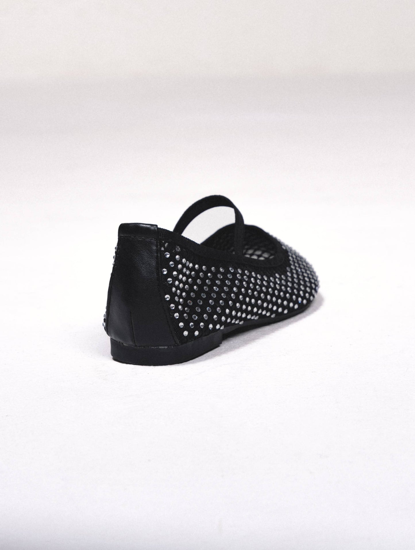 Ballerine scintillanti con fascia elastica e strass