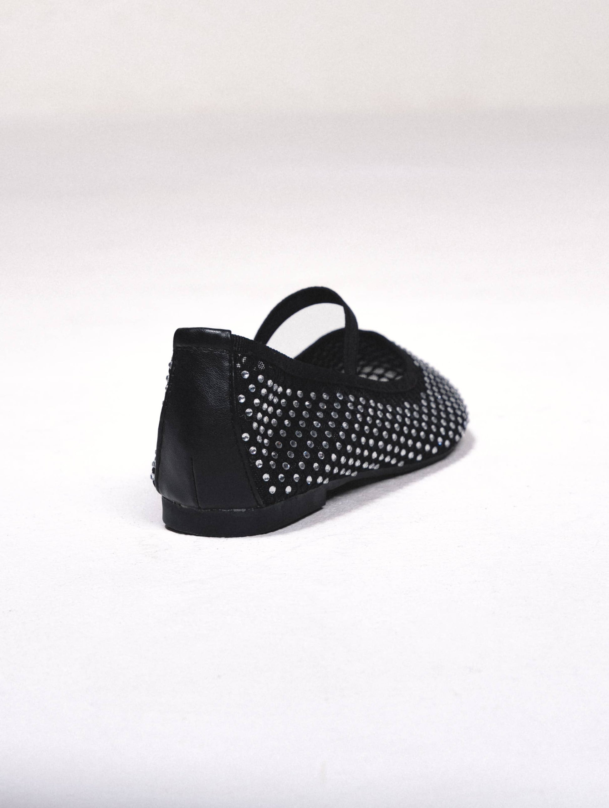 Ballerine scintillanti con fascia elastica e strass