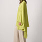 Top kimono in viscosa con collo alto drappeggiato