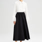 Gonna midi nera con volant
