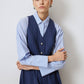 Completo gonna lunga e gilet gessato