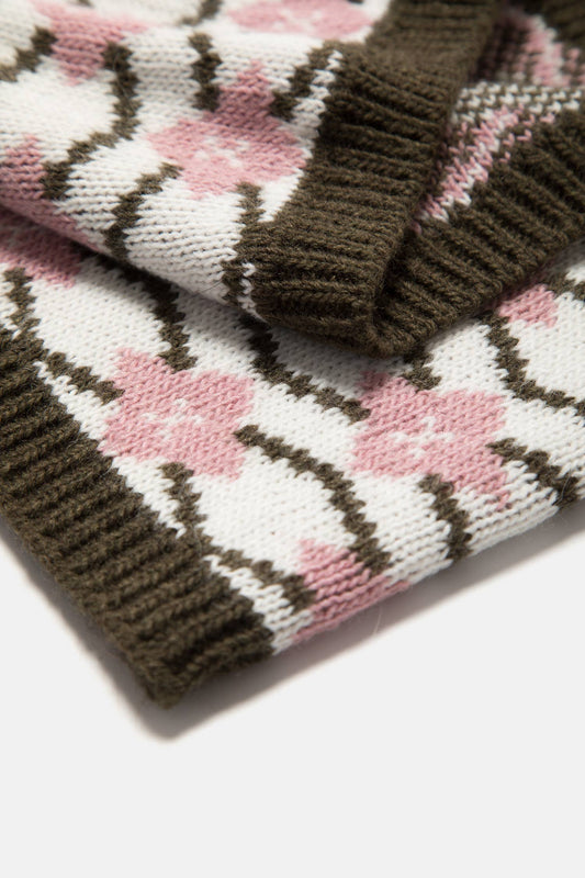 Scaldacollo in maglia jacquard