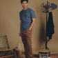 T-shirt essenziale in cotone biologico blu