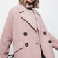 Cappotto doppiopetto semplice rosa