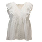 Blusa in cotone Sangallo con scollo a V
