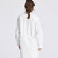 Tunica camicia oversize in popeline di cotone biologico bianca