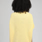 Maglione dolcevita oversize senza maniche giallo pulcino