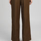 Pantaloni a vita alta ampi color militare