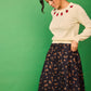 Maglia bianca con ricamo di coccinelle Gloria