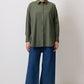 Camicia in popeline oversize color kaki
