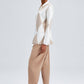 Tunica in maglia con colletto polo a rombi