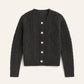 Cardigan in maglia a trecce antracite