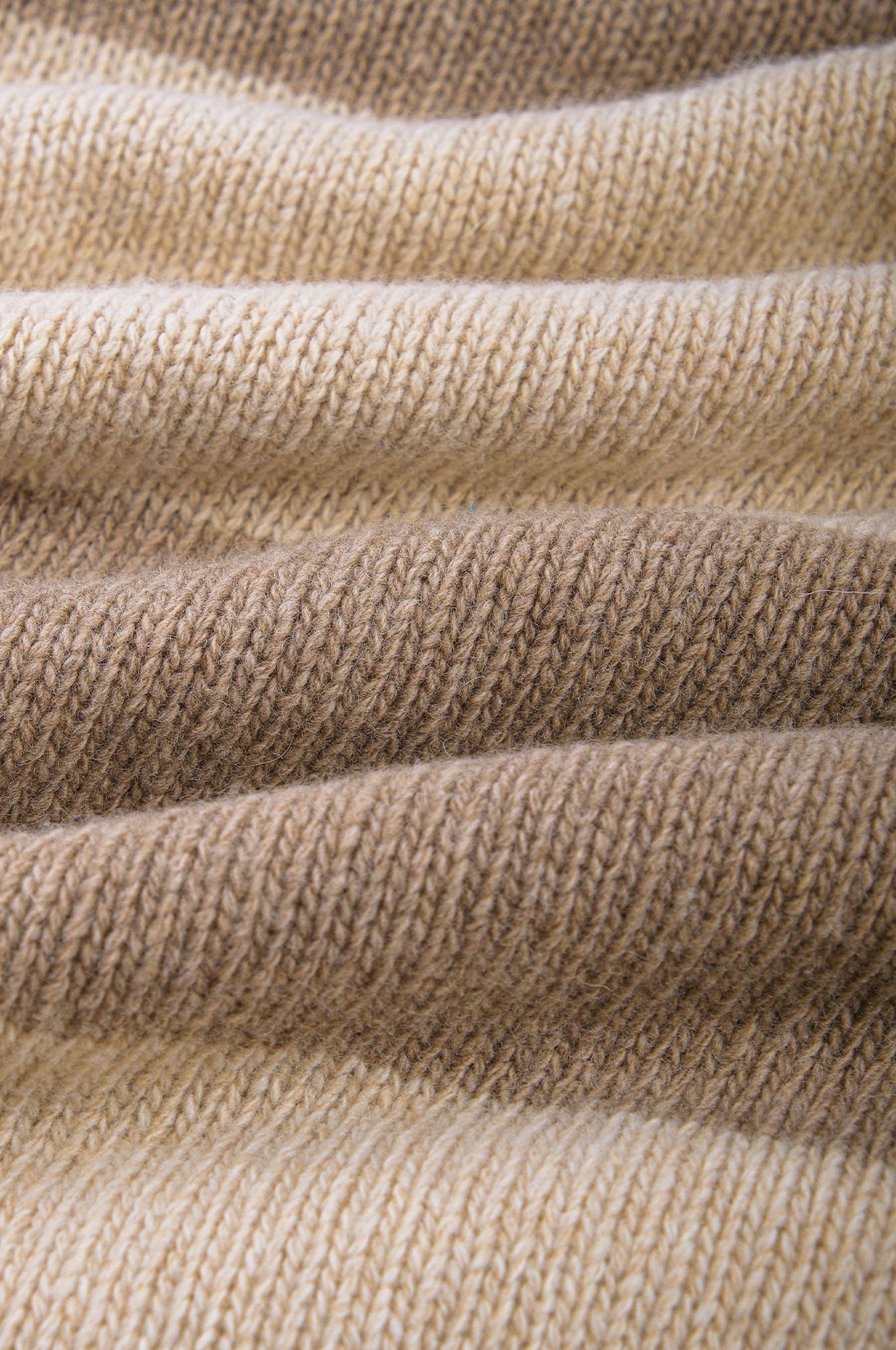 Maglione in maglia Sella a righe latte e marrone