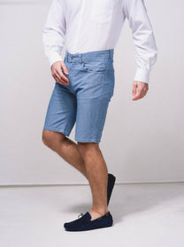 Bermuda slim fit cinque tasche in denim