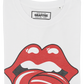 T-shirt rock unisex in cotone biologico con stampa labbra