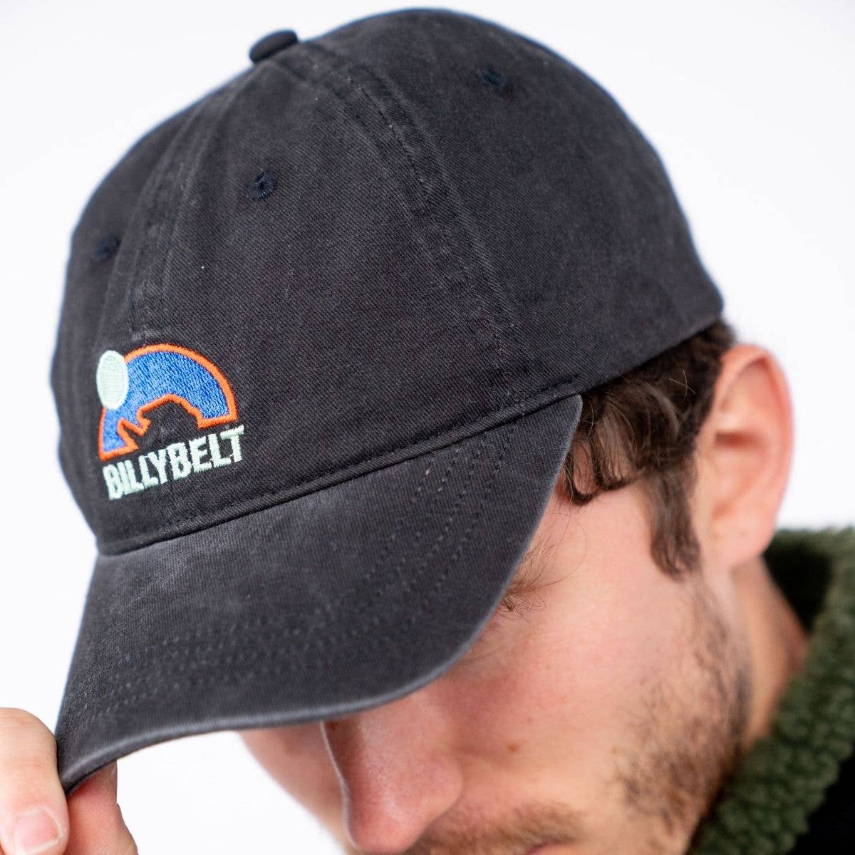 Cappellino in cotone lavato antracite