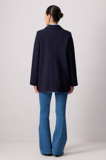 Blazer doppiopetto con bottoni effetto conchiglia