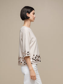 Maglia donna morbida con paillettes