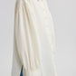 Camicia oversize beige con dettaglio manica