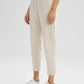 Pantaloni in denim carrot fit crema