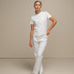 T-shirt Donna in Cotone Elasticizzato con Motivo a Rombi e Perle