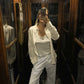 Camicia in lino avorio