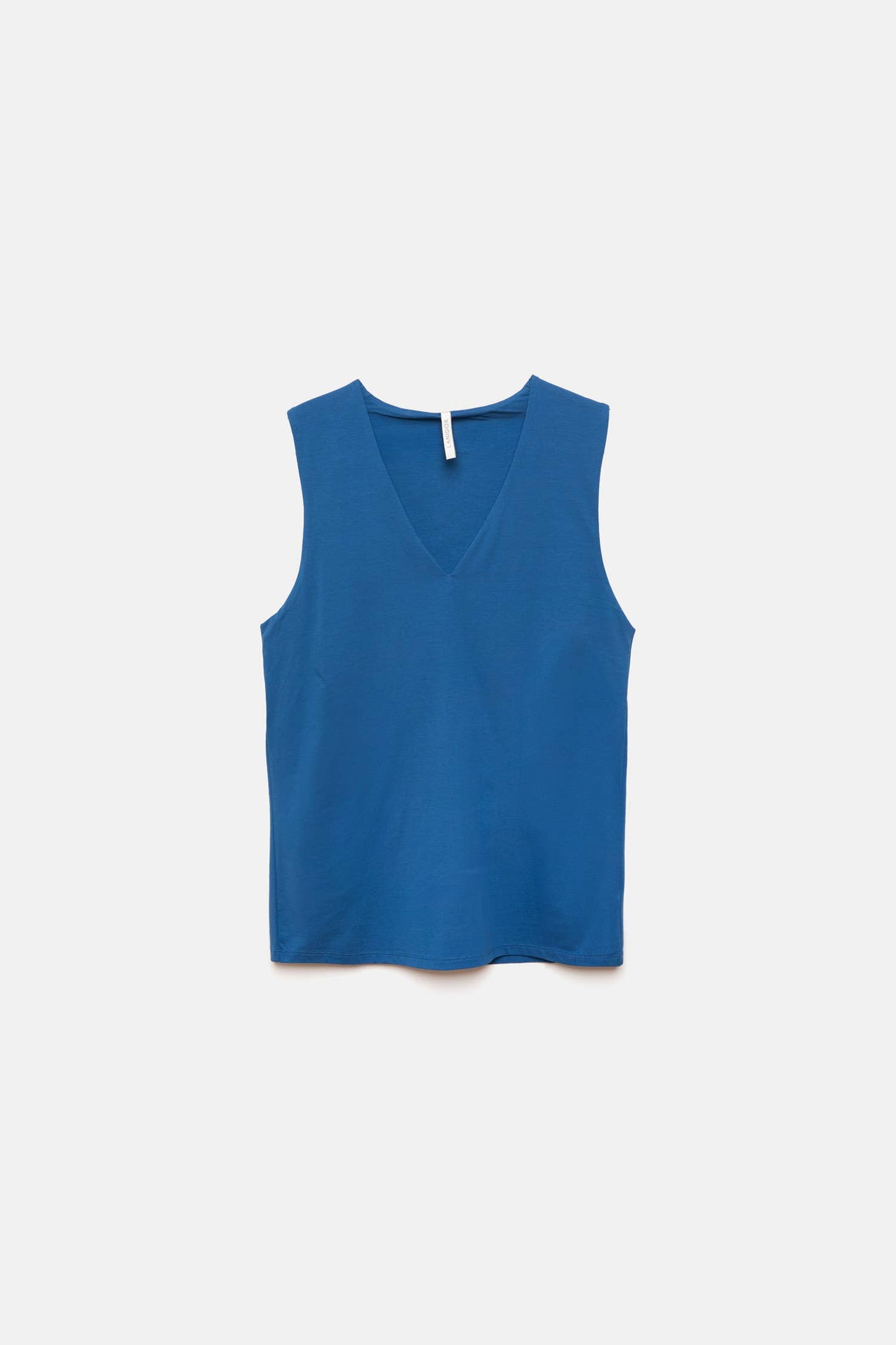 Top basic senza maniche con scollo a V