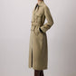 Trench Coat Lungo Maxi con Cintura
