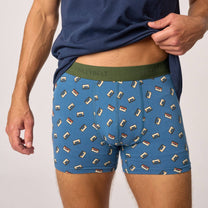 Boxer in cotone biologico con stampa cassette