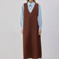 Abito pinafore lungo con scollo a V