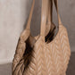 Borsa shopper trapuntata in ecopelle