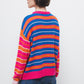 Maglione a righe multicolor in maglia