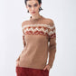 Maglione jacquard con motivo geometrico