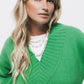 Maglione a maglia rasata con scollo a V