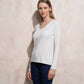 Maglia basic in viscosa con scollo a V