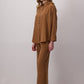 Completo Cupra camicia e pantaloni con micro strass cammello