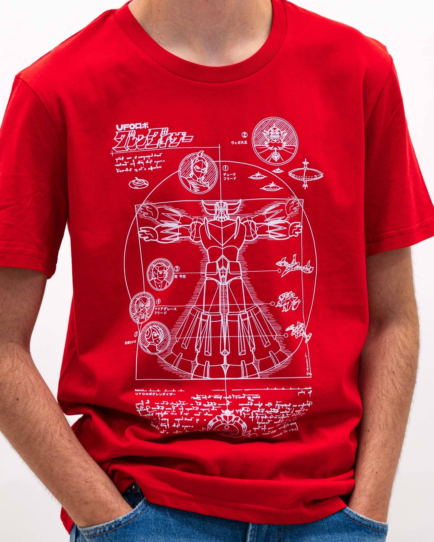 T-shirt grafica Goldorak in cotone biologico
