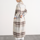 Cardigan lungo jacquard con tasche