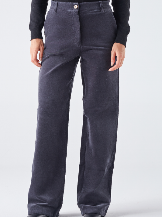Pantaloni lunghi in velluto a coste