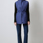 Gilet trapuntato con zip e coulisse