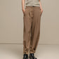 Pantaloni sartoriali donna a vita alta con pieghe