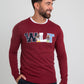 Maglia con patch WLT bordeaux