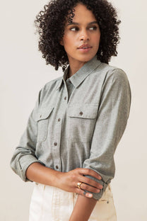 Camicia Lenon in chambray salvia
